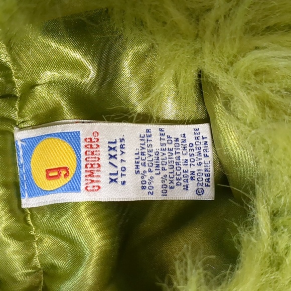 GYMBOREE Cute Fluffy Green Monster Costume Dress Up Halloween size 6-7 years - Picture 7 of 7